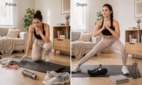 Prima e dopo: routine gambe con trainer cosce Hip Clip